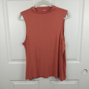 Dip Women's XL Soft Cowl Neck Orange Tank Top Shirt